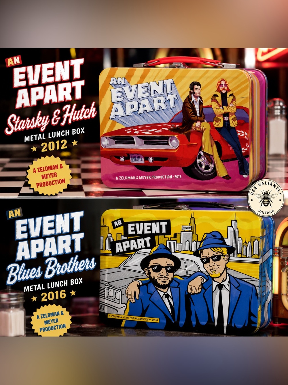 An Event Apart Starsky & Hutch 2012 | Blues Brothers 2016 Tin Lunch Box